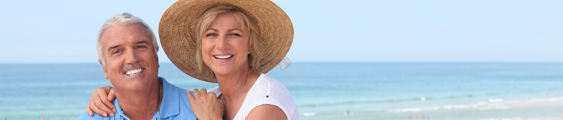 Middle aged couple on beach